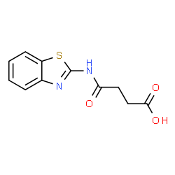 4-(benzo[d]thiazol-2-ylamino)-4-oxobutanoic acid structure