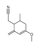 2-(4-methoxy-6-methyl-2-methylidenecyclohex-3-en-1-yl)acetonitrile Structure