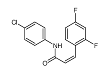 N-(4-chlorophenyl)-3-(2,4-difluorophenyl)prop-2-enamide结构式