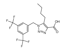 1-(3,5-bis-trifluoromethyl-benzyl)-5-butyl-1H-[1,2,3]triazole-4-carboxylic acid Structure