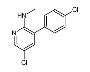 5-chloro-3-(4-chlorophenyl)-N-methylpyridin-2-amine结构式