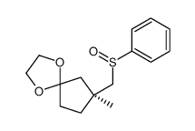 (8S)-8-(benzenesulfinylmethyl)-8-methyl-1,4-dioxaspiro[4.4]nonane结构式
