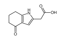4,5,6,7-tetrahydro-4-oxo-1H-indole-2-acetic acid结构式