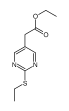 ethyl 2-(2-ethylsulfanylpyrimidin-5-yl)acetate结构式