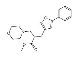 2-(morpholin-4-ylmethyl)-3-(5-phenylisoxazol-3-yl)propionic acid methyl ester Structure