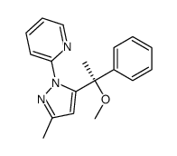 2-[5-[(1R)-1-methoxy-1-phenylethyl]-3-methylpyrazol-1-yl]pyridine结构式