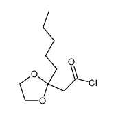 2-(2-pentyl-1,3-dioxolan-2-yl)acetyl chloride Structure