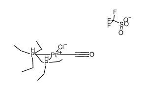 cis-carbonylchlorobis(triethylphosphine)platinum trifluoromethanesulphonate Structure