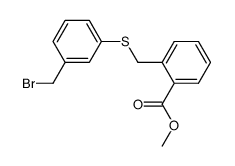 3-(2-carboxymethylbenzylthio)benzyl bromide结构式