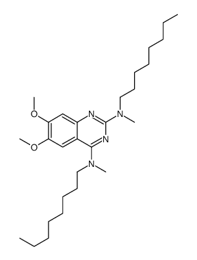 6,7-dimethoxy-2-N,4-N-dimethyl-2-N,4-N-dioctylquinazoline-2,4-diamine结构式