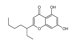 2-heptan-3-yl-5,7-dihydroxychromen-4-one结构式