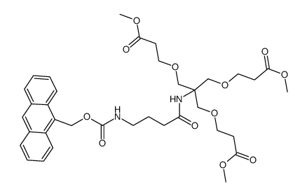 9-anthrylmethyl N-[[tris[2-(methoxycarbonyl)ethoxy]methyl]methylamino]carbonylpropylcarbamate Structure