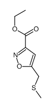 ethyl 5-(methylsulfanylmethyl)-1,2-oxazole-3-carboxylate结构式
