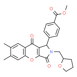 methyl 4-[6,7-dimethyl-3,9-dioxo-2-(tetrahydrofuran-2-ylmethyl)-1,2,3,9-tetrahydrochromeno[2,3-c]pyrrol-1-yl]benzoate Structure