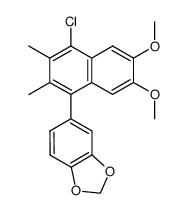 1-chloro-6,7-dimethoxy-2,3-dimethyl-4-(3,4-methylenedioxyphenyl)naphthalene结构式