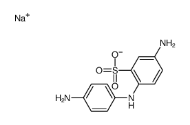 sodium 5-amino-2-(4-aminoanilino)benzenesulphonate structure