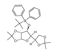 3-O-[(tert-butyl)-diphenylsilyl]-1,2:5,6-di-O-isopropylidene-α-D-glucofuranose结构式