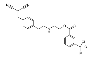 2-[2-[4-(2,2-dicyanoethenyl)-3-methylphenyl]ethylamino]ethyl 3-(trichloromethyl)benzoate结构式