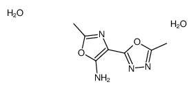 2-methyl-4-(5-methyl-1,3,4-oxadiazol-2-yl)-1,3-oxazol-5-amine,dihydrate Structure