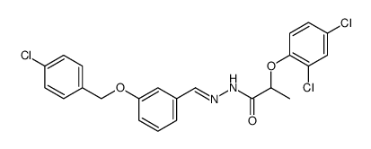 Propanoic acid, 2-(2,4-dichlorophenoxy)-, 2-[[3-[(4-chlorophenyl)methoxy]phenyl]methylene]hydrazide结构式