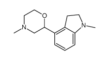 4-methyl-2-(1-methyl-2,3-dihydroindol-4-yl)morpholine结构式