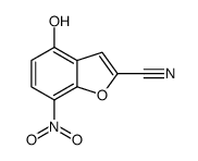 4-hydroxy-7-nitro-1-benzofuran-2-carbonitrile结构式