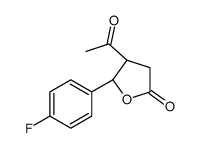 (4S,5S)-4-acetyl-5-(4-fluorophenyl)oxolan-2-one结构式
