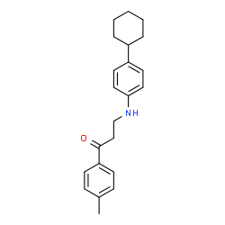 3-(4-cyclohexylanilino)-1-(4-methylphenyl)-1-propanone结构式