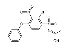 N-(2-chloro-3-nitro-4-phenoxyphenyl)sulfonylacetamide结构式