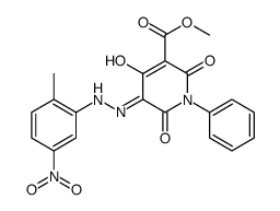 3-Pyridinecarboxylic acid,1,2-dihydro-4,6-dihydroxy-5-[(2-methyl-5-nitrophenyl)azo]-2-oxo-1-phenyl-,methyl ester (9CI)结构式