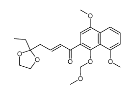 3-(5,5-ethylenedioxy-2-heptenoyl)-1,5-dimethoxy-4-methoxymethoxynaphthalene结构式