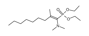 (E)-1-(Diethoxyphosphoryl)-N,N,2-trimethyl-1-nonen-1-amin Structure