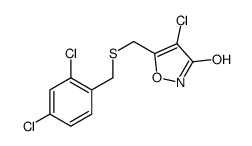 4-chloro-5-[(2,4-dichlorophenyl)methylsulfanylmethyl]-1,2-oxazol-3-one Structure