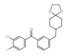 3-氯-3'-[8-(1,4-二恶-8-氮杂螺-[4.5]癸基)甲基]-4-氟苯甲酮图片