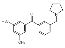 3,5-DIMETHYL-3'-PYRROLIDINOMETHYL BENZOPHENONE结构式