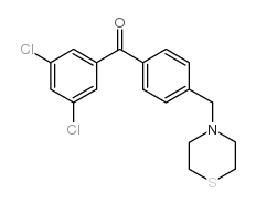 3,5-DICHLORO-4'-THIOMORPHOLINOMETHYL BENZOPHENONE Structure