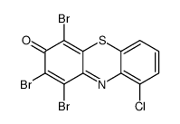 1,2,4-tribromo-9-chlorophenothiazin-3-one Structure