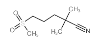 Pentanenitrile,2,2-dimethyl-5-(methylsulfonyl)- Structure