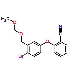 2-{4-Bromo-3-[(methoxymethoxy)methyl]phenoxy}benzonitrile Structure
