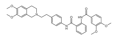 Benzamide, N-[2-[[[4-[2-(3,4-dihydro-6,7-dimethoxy-2(1H)-isoquinolinyl)ethyl]phenyl]amino]carbonyl]phenyl]-3,4-dimethoxy结构式