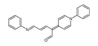 3-Pentenal, 5-(phenylimino)-2-(1-phenyl-4(1H)-pyridinylidene)结构式