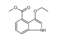 1H-Indole-4-carboxylic acid, 3-ethoxy-, methyl ester结构式
