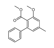 methyl 2-methoxy-4-methyl-6-phenylbenzoate Structure