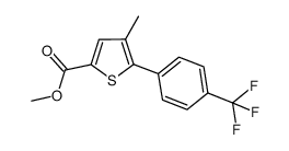 methyl 4-methyl-5-(4-trifluoromethylphenyl)thiophene-2-carboxylate结构式