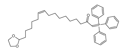 (Z)-16-(1,3-dioxolan-2-yl)-1-(triphenyl-5-phosphanylidene)hexadec-10-en-2-one结构式