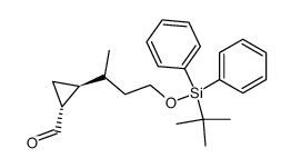 (1R,2S)-2-[3-(tert-butyldiphenylsilanyloxy)-1-methylpropyl]cyclopropanecarbaldehyde结构式