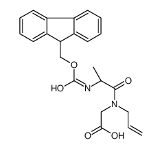 2-[[(2S)-2-(9H-fluoren-9-ylmethoxycarbonylamino)propanoyl]-prop-2-enylamino]acetic acid结构式