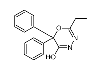 2-ethyl-6,6-diphenyl-4H-1,3,4-oxadiazin-5-one结构式