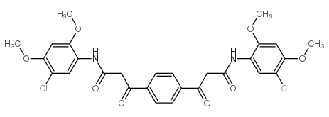 5,5'-dichloro-2,2',4,4'-tetramethoxy-alpha,alpha'-terephthaloyldiacetanilide结构式