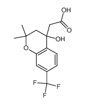 7-trifluoromethyl-2,2-dimethylchroman-4-hydroxy-4-acetic acid结构式